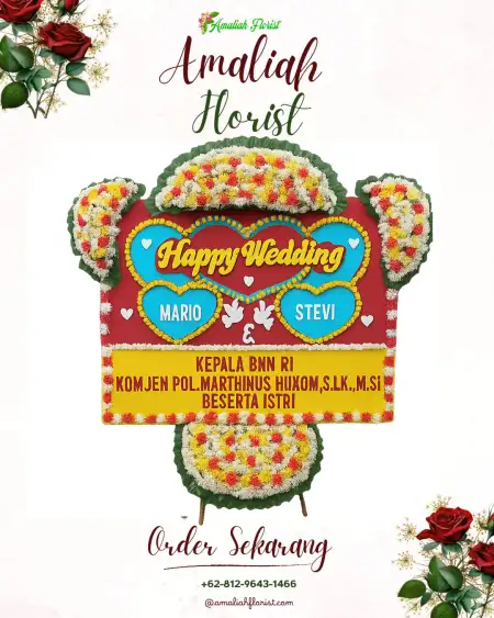 Papan Bunga Pernikahan Petasia