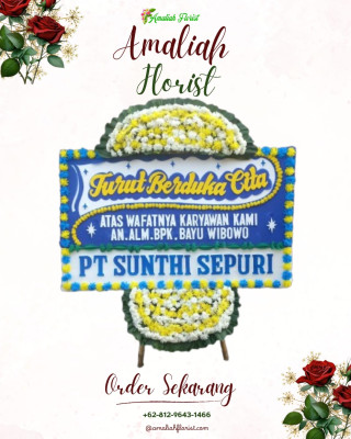 Papan Bunga Duka di Petasia